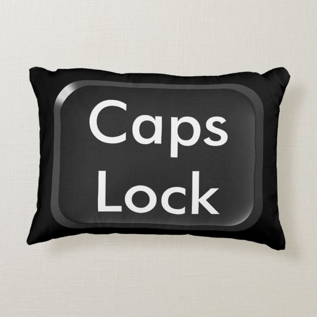 Caps-Lock Key Decorative Cushion (Back)