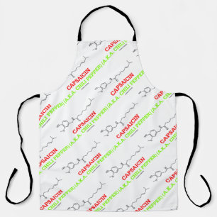 Capsaicin (A.K.A Chilli Pepper) Chemical Molecule Apron