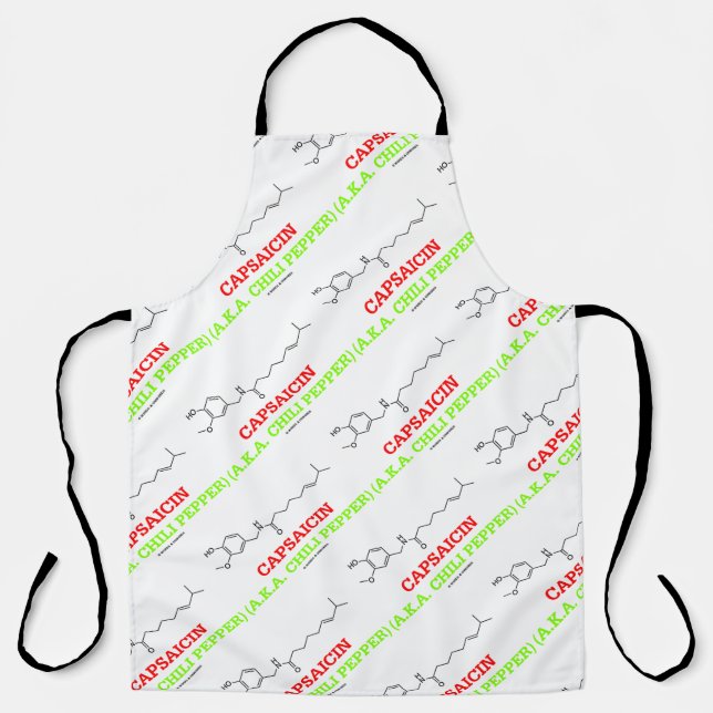 Capsaicin (A.K.A Chilli Pepper) Chemical Molecule Apron (Front)