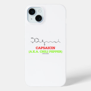 Capsaicin (A.K.A Chilli Pepper) Chemical Molecule iPhone 15 Mini Case