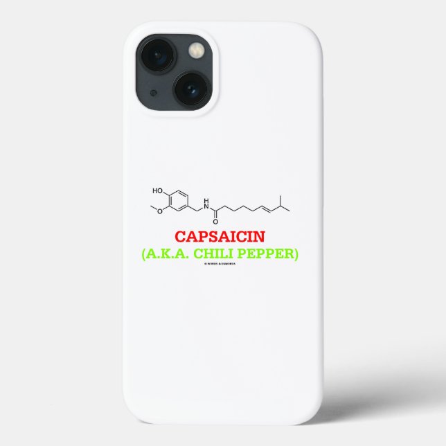Capsaicin (A.K.A Chilli Pepper) Chemical Molecule Case-Mate iPhone Case (Back)