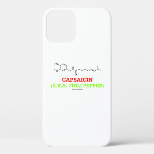 Capsaicin (A.K.A Chilli Pepper) Chemical Molecule iPhone 12 Case