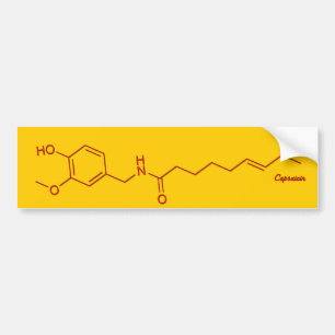 Capsaicin Structure Bumper Sticker