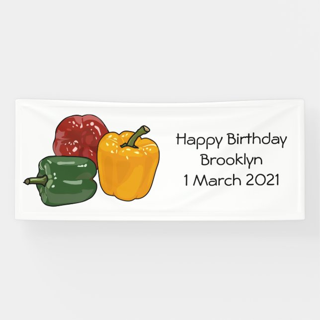 Capsicum cartoon illustration banner (Horizontal)