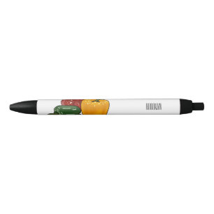 Capsicum cartoon illustration black ink pen