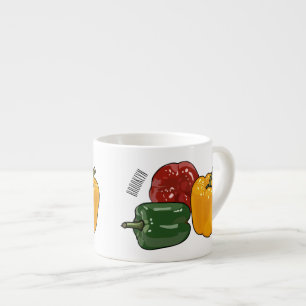 Capsicum cartoon illustration espresso cup