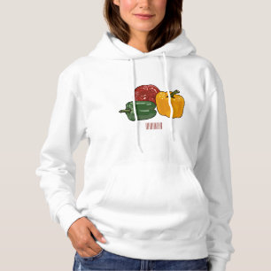 Capsicum cartoon illustration hoodie