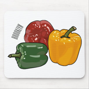 Capsicum cartoon illustration mouse pad