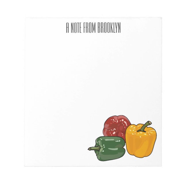Capsicum cartoon illustration notepad (Front)