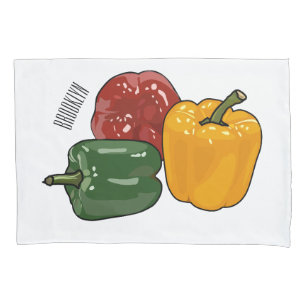 Capsicum cartoon illustration pillowcase