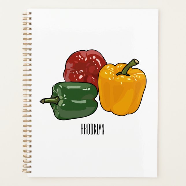 Capsicum cartoon illustration planner (Front)