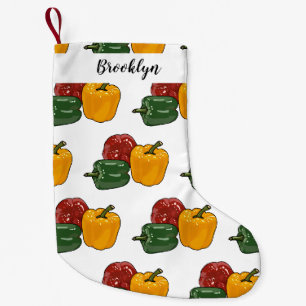 Capsicum cartoon illustration small christmas stocking