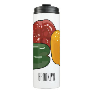 Capsicum cartoon illustration thermal tumbler