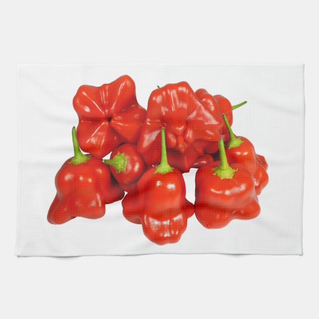 Capsicum Chinense Chili Tea Towel (Horizontal)