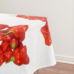 Capsicum Chinense Chilli Cotton Tablecloth