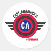 Capt Adamerica Round Sticker