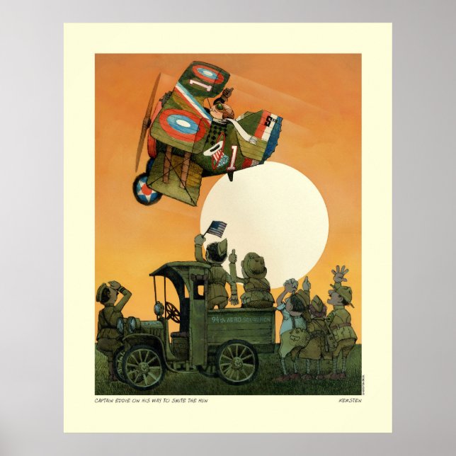 Capt. Eddie On His WayTo Smite The Hun .. Poster (Front)