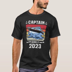 Captain 2023 Boat Driving Licence Motorboat Sailin T-Shirt