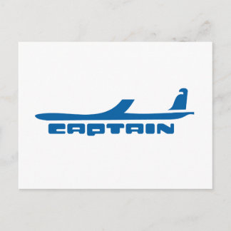 captain aeroplane design postcard