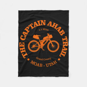 Captain Ahab Trail Funny Moab Utah Mountain Biking Fleece Blanket