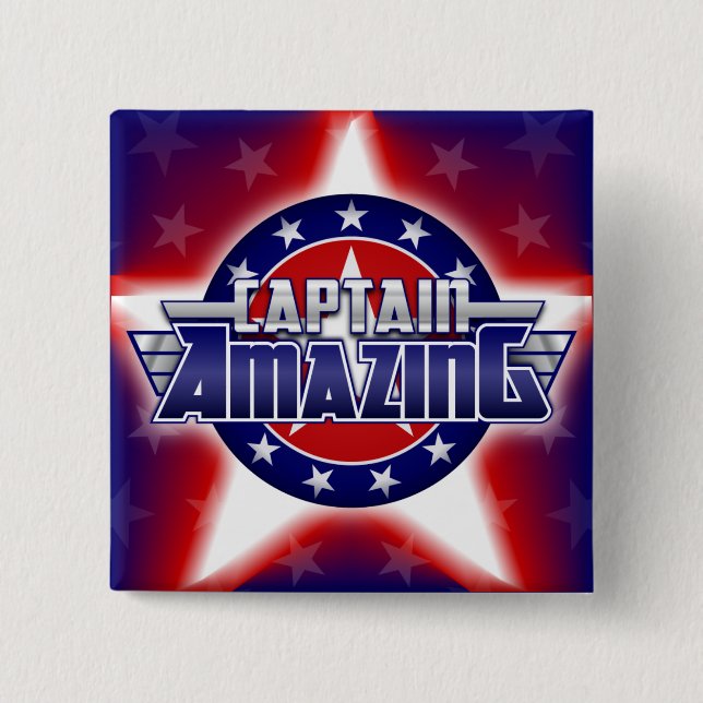Captain Amazing Button (Front)
