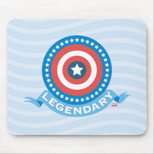 Captain America "Legendary" Patriotic Shield Mouse Pad