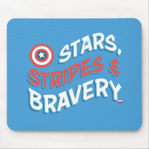Captain America Stars, Stripes, & Bravery Mouse Pad