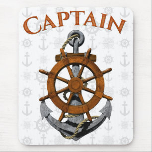 Captain Anchor Nautical Mouse Pad