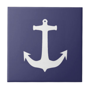Captain Anchor Sea Ocean Sailing Ceramic Tile