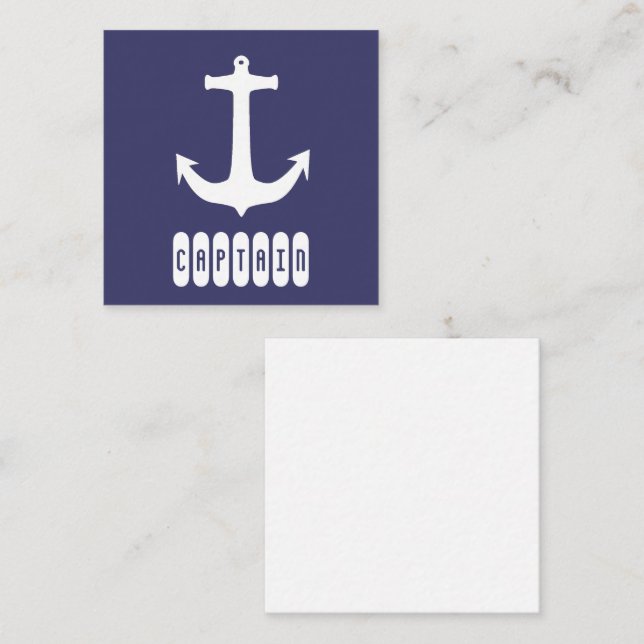 Captain Anchor Sea Ocean Sailing Enclosure Card (Front/Back)