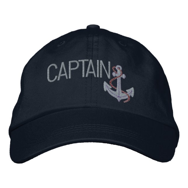 Captain And Anchor Embroidered Hat (Front)