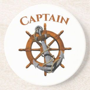 Captain And Nautical Anchor Coaster