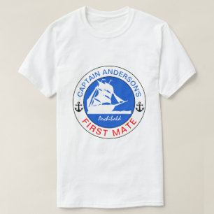 Captain Anderson's First Mate funny customisable T-Shirt