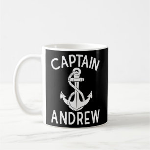 Captain Andrew Boating Boat Yacht Ship Anchor Coffee Mug