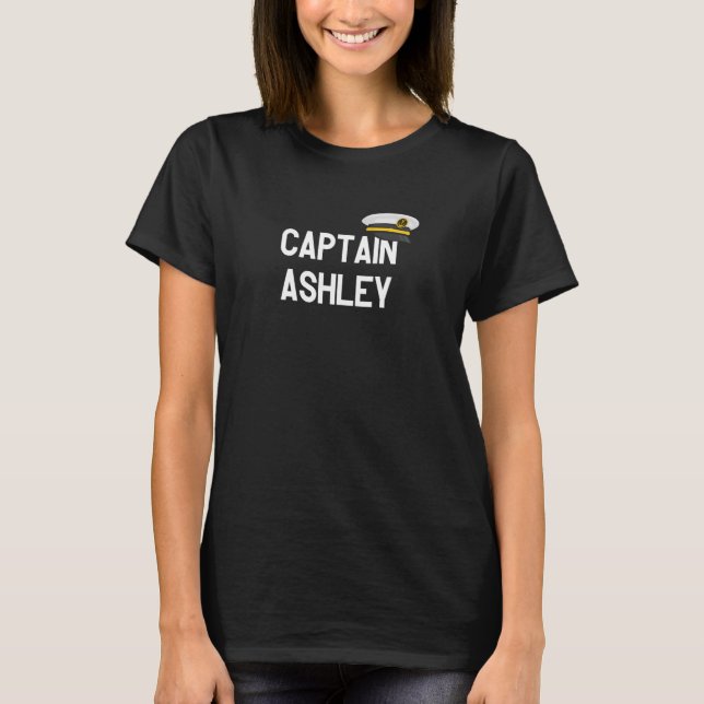 Captain Ashley - First Name Gift T-Shirt (Front)