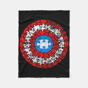 Captain Autism Superhero - Autism Awareness Fleece Blanket