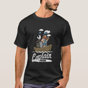 Captain Awesome Boat Owner Novelty Captains T-Shirt