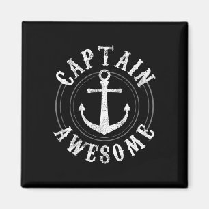 Captain Awesome - Boating Sailing Anchor Nautical Magnet