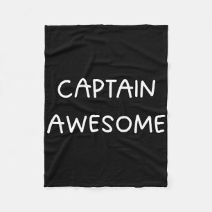 Captain Awesome Funny Boating Boat Captain  Fleece Blanket