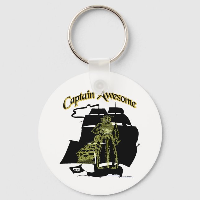 Captain Awesome Key Ring (Front)