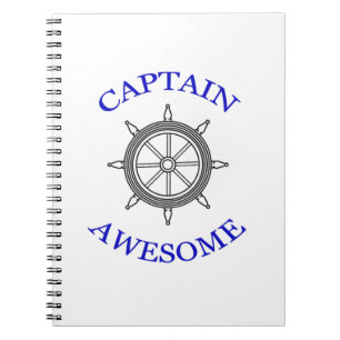CAPTAIN AWESOME Spiral Notebooks