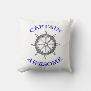 "Captain Awesome" Throw Pillow