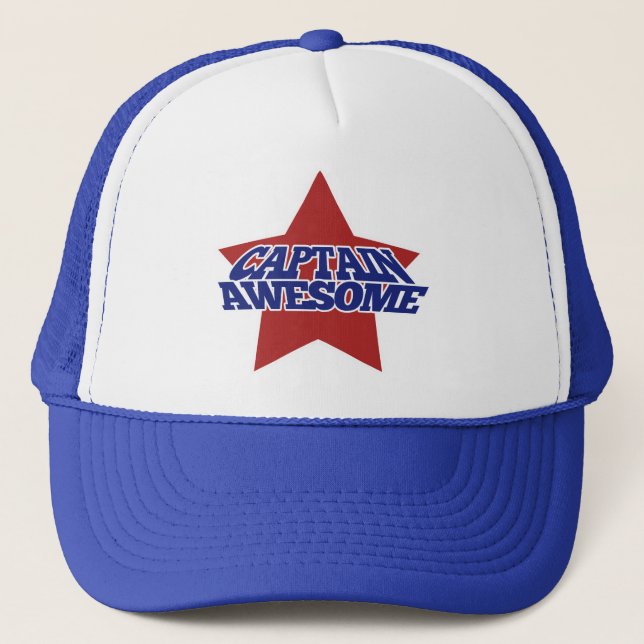 Captain Awesome Trucker Hat (Front)
