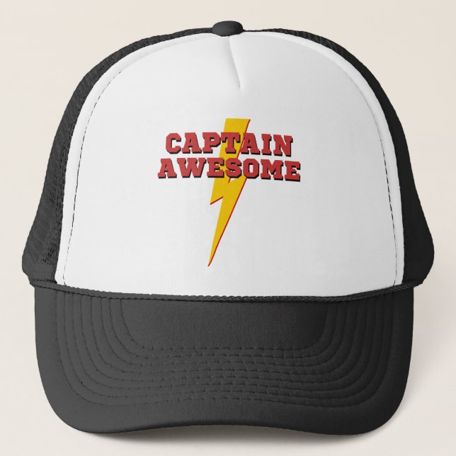 Captain Awesome Trucker Hat (Front)