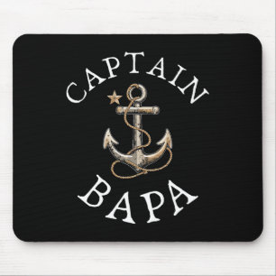 Captain Bapa Boat Sailing Boating Vintage Anchor F Mouse Pad