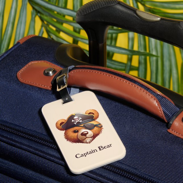 Captain Bear Luggage Tag (Front Insitu 1)