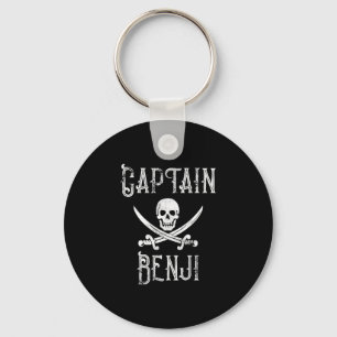 Captain benji vintage pirate boating party key ring
