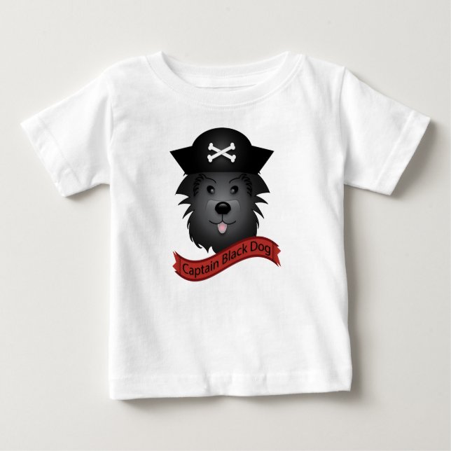 Captain Black Dog - Baby Fine Jersey T-Shirt T-Shirt (Front)