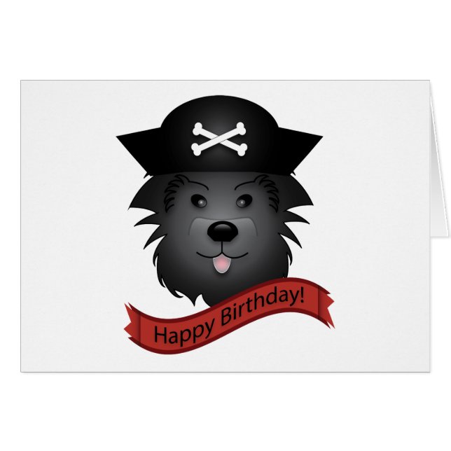 Captain Black Dog - Greeting Card, Standard white (Front Horizontal)
