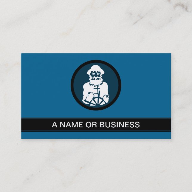 captain blue bubble business card (Front)